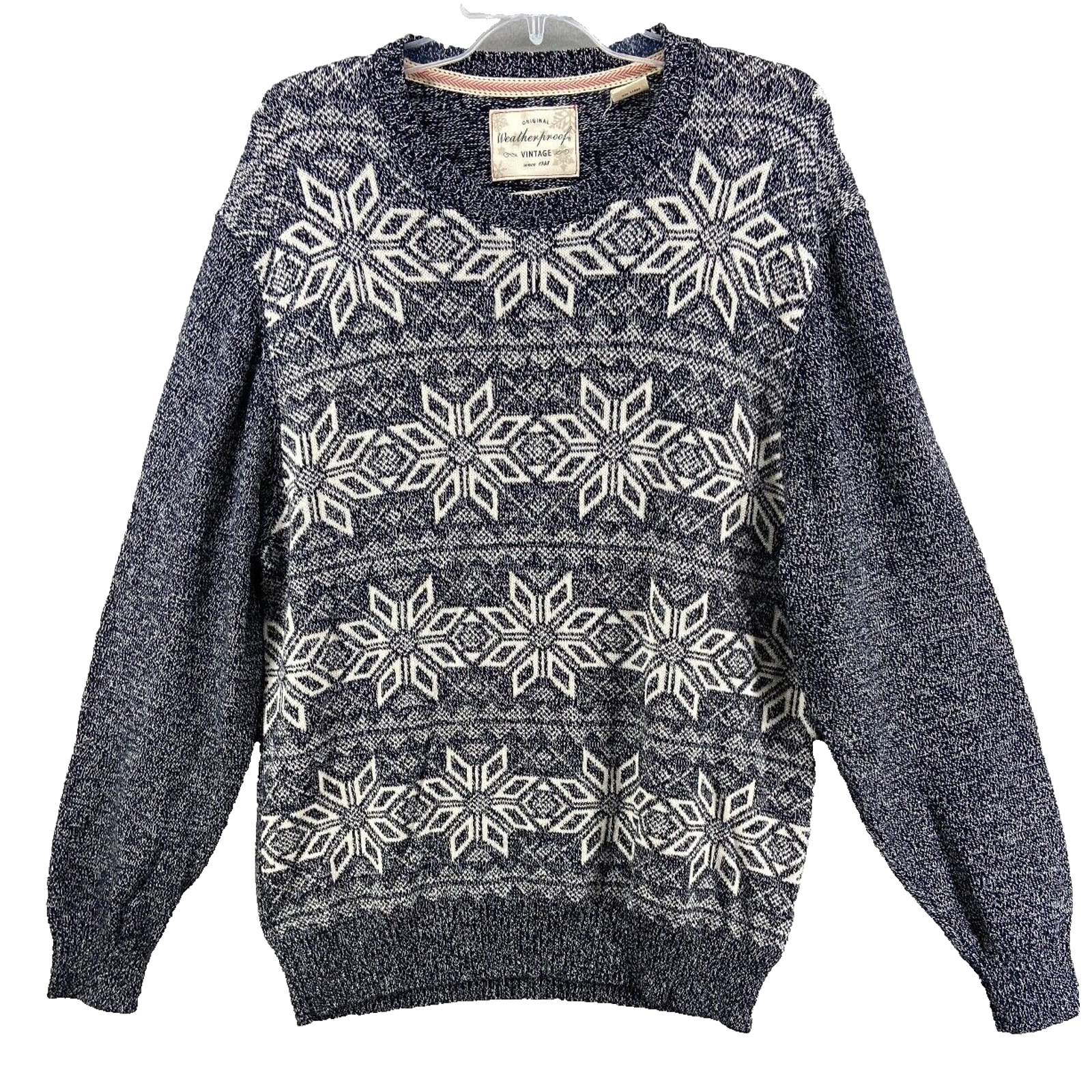Original Weatherproof Vintage Sweater Men's Sz Xl The Holiday Sweater Gray Snow